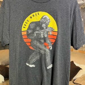 Dark Gray Graphic Tee with Unique Design